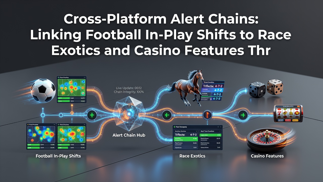 Illustration of mobile payout confirmation screen linking a settled football bet to suggested race exotic and casino feature options