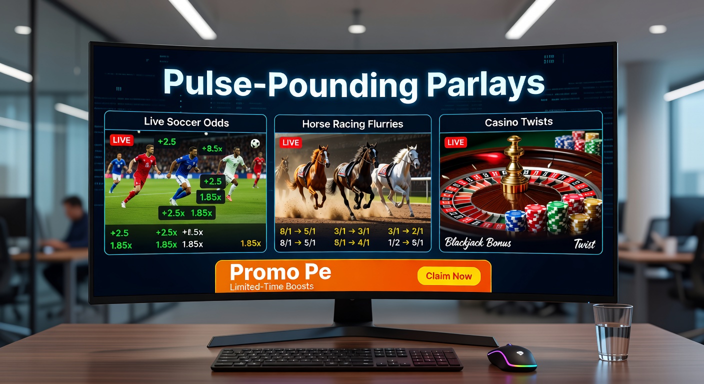 Dynamic horse racing live odds display on mobile, integrated into a parlay with soccer and casino elements
